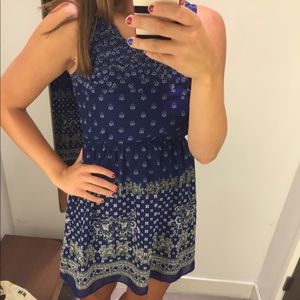 Blue patterned H&M dress